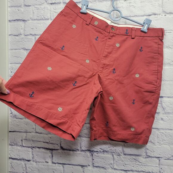 Brooks Brothers 346 Nautical Chino Shorts Size 34 Coastal Preppy Vacation Resort - Picture 3 of 7